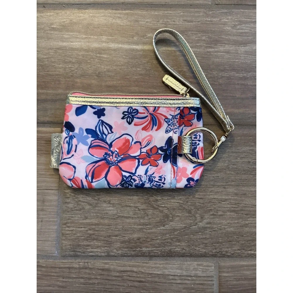 Lilly Pulitzer‎ Zip Top Wallet Wristlet White Party Like a Lobstar NWOT